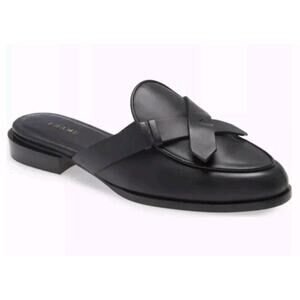 Womens Frame Le‎ Willoughby Leather Mule Size 39 US 8.5 Burgundy Slip On Shoes